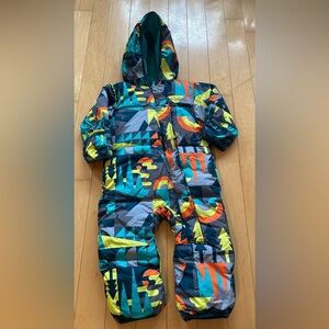 Columbia Geometric Baby Snowsuit in Blue and Yellow
